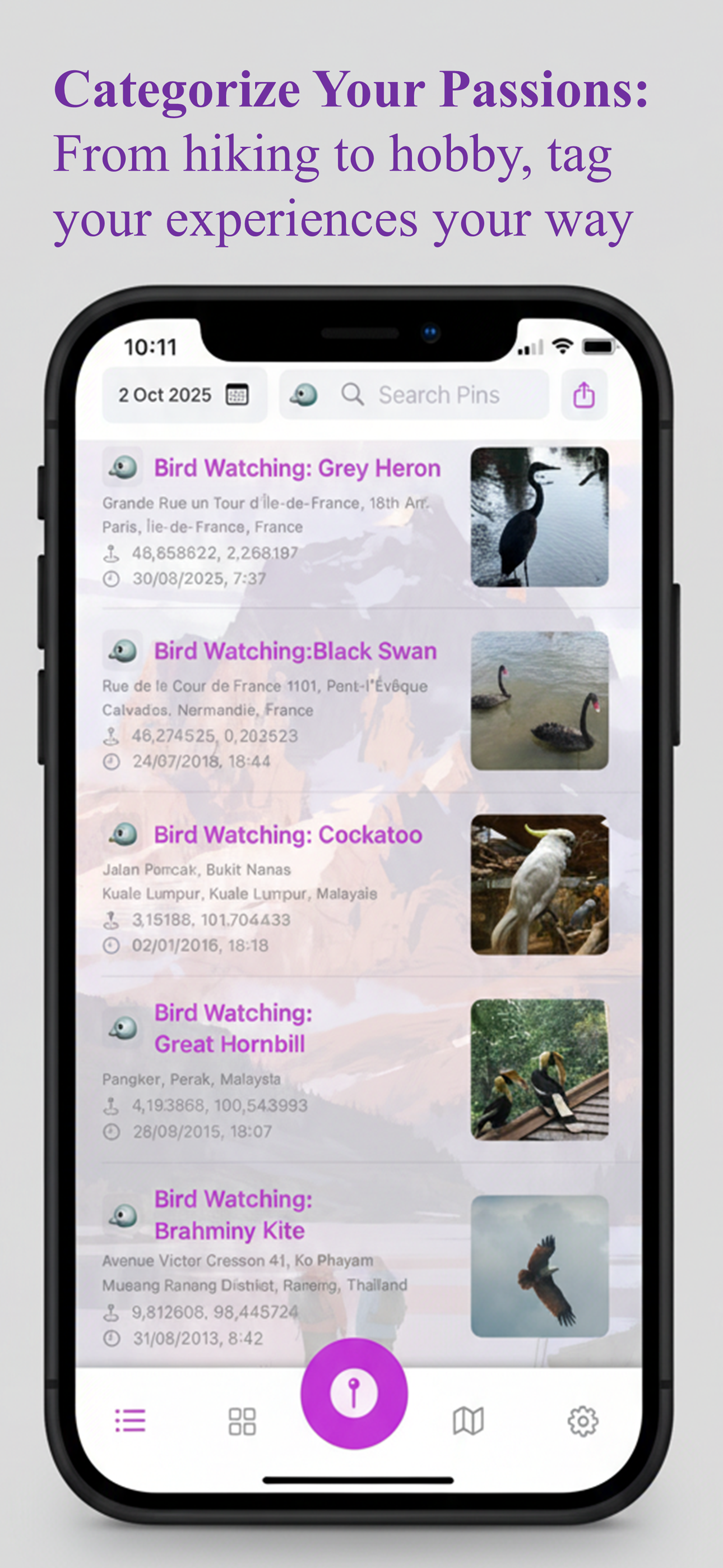 Categorize Your Passions